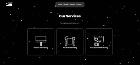 🟢 Pro – The services are provided with an animated background.