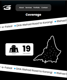 🟢 Pro – –The service coverage is displayed on the Website
With the Movine locations on the whit strips.