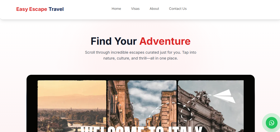 🟤 Starter – A Simple yet elegant front end of a travel agency "Easy Escape".