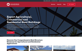 A custom WordPress website built for Across the Border, a steel construction company serving Arizona and Utah.