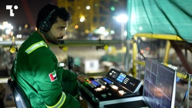 Our team is working on a multicamera livestream for Lamprell during the night in their field at Hamriya Port, Sharjah.