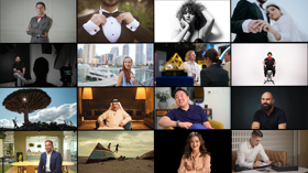 We can see screen grabs of Tamseel Production projects related interview and personal brand shoots.