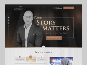 Modern Homepage Design for a lawyer. Designed in Figma and Developed in WordPress.