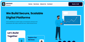 Sample homepage from our Starter Web Package