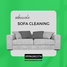 Sofa cleaning in Dubai: Technician uses an extraction machine to remove deep dirt, stains, and mites from the upholstery, revitalizing the fabric.