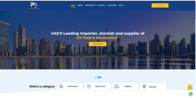 Homepage design for UAE-based industrial supplier PrimeTimber