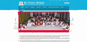 "School portal UI for St. Xavier's Jaunpur with online admission system"