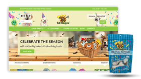 BigCommerce store for a manufacturer of dog treats