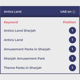 SEO package helped Antics Land grow its business by significantly increase organic traffic and online bookings. 