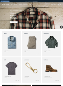 Men's clothing e-commerce website (Wordpress)