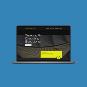 Single page website for Tank Clad Ltd