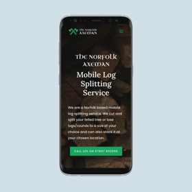 Mobile view of the Norfolk Axeman website.