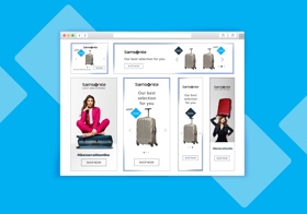 Rich media - product feed & slider - Samsonite