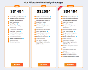 Our Affordable Web Design Packages