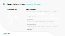 Server infrastructure: Managed services outcome and steps