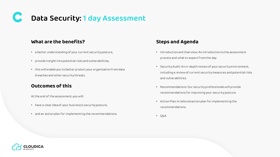 3. Assessment (1 day): what is it, for who, and its benefits.