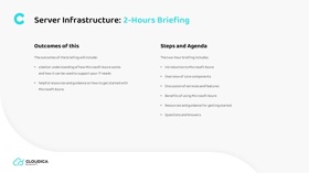 Server infrastructure: 2-hours briefing outcome and agenda