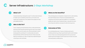 Server infrastructure: 2-days workshop detailed description
