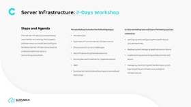 Server infrastructure: 2-days workshop steps and agenda