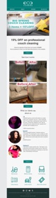 Promo email for cleaning company in NY