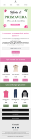 Promo email for Italian eCommerce