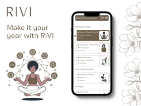 RIVI Custom design and develop Mobile app for Meditation, Yoga, Mental health. 