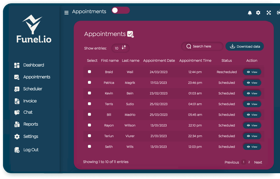 Funel's in-app system gives full oversight of appointments. Its user-friendly interface presents vital details you need before making a sales call.