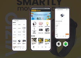 The provided link appears to be for a Google Play Store listing of a multi-vendor e-commerce app developed by Bharat Supply, allowing multiple vendors