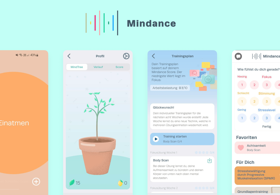 Mindance app is a personal assistant for more well-being. Meditations, relaxation exercises, and the latest behavioral findings are combined there.