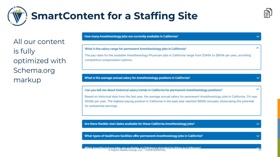 National Staffing SMART CONTENT w/Schema. Our SMART CONTENT is fully optimized with Schema.org markup. 
