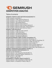 Weekly Analytics Report: Competitor Analysis