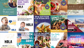 Example of social media post graphics.