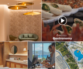 Luxury hotel brand SMM content showcasing dining, rooms, and service, aimed at boosting bookings and brand prestige.

