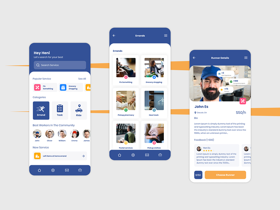 This application provides on-demand services, allowing users to easily find and book the services they require. 