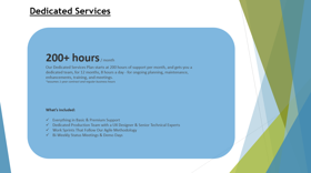 Sitecore Dedicated Services start with Minimum 2 resources and we provide end to end services.