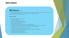 Sitecore Basic support for Small organization start from 80 hours per months