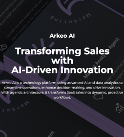 Arkeo AI is a technology platform using advanced AI and data analytics to streamline operations, enhance decision-making, and drive innovation.