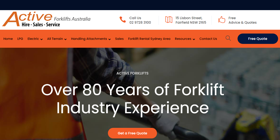 SEO Services for Active Forklift Website providing forklift services.