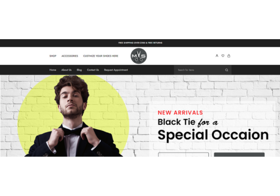 Bespoke Suits and Fashion Accessories Store created using WordPress