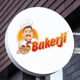 Outdoor branding developed for Bakerji.