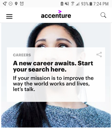 Accenture social media post