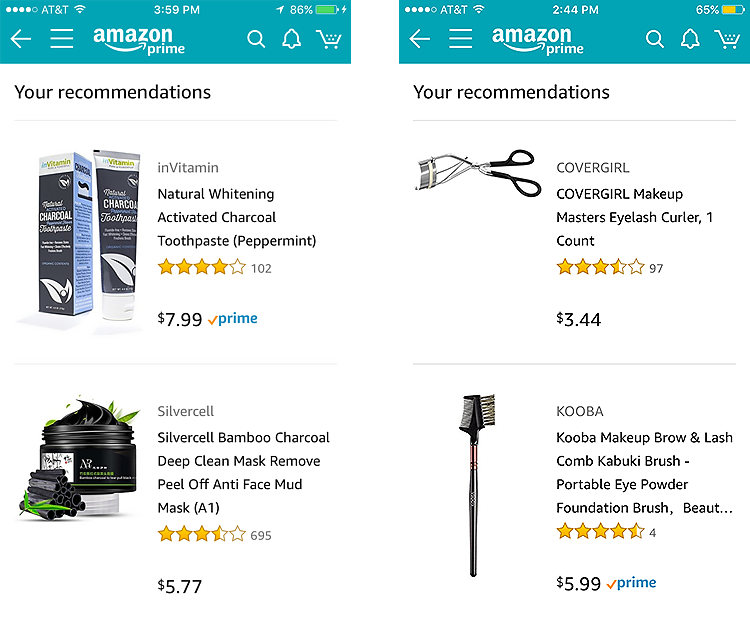 Amazon recommendations