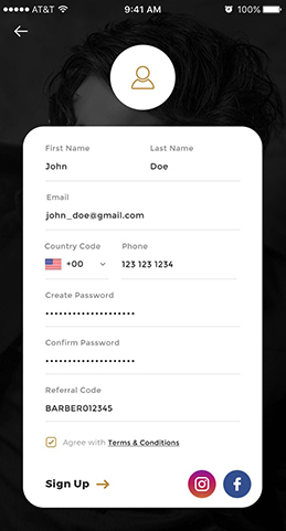 App social media login