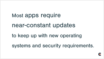 Most apps require near-constant updates.