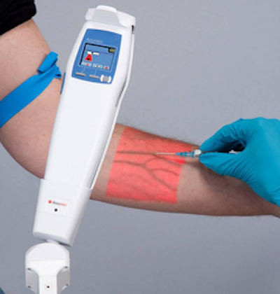 Finding veins for blood sample collection