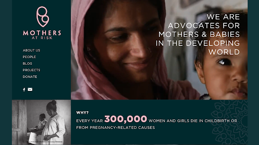 Mothers at Risk Landing Page