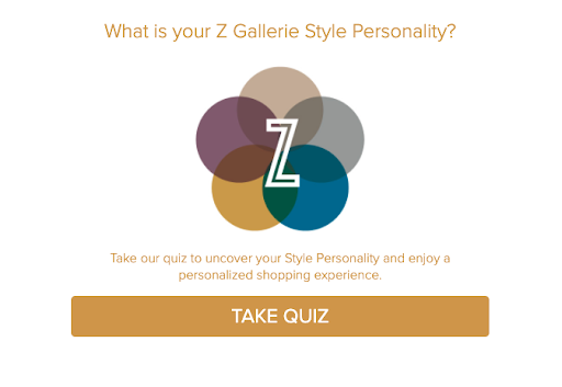 Z Gallerie Online Quiz Example