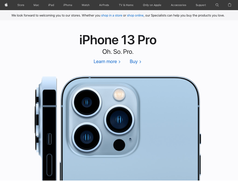 Apple Minimalist Website