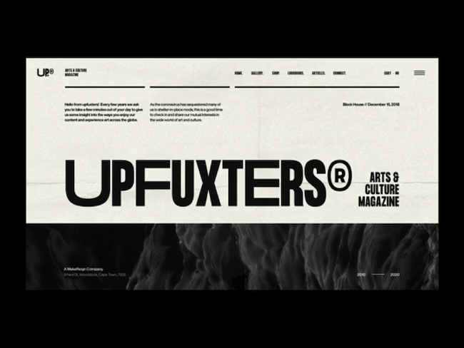 UpFuxters_Brave Typgraphy Example