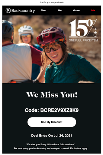 Backcountry exclusive offer